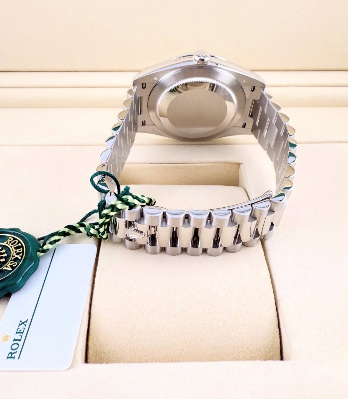 Rolex Day-Date 40 228206 (2026) – Platinum, Ice-Blue Dial, President Bracelet