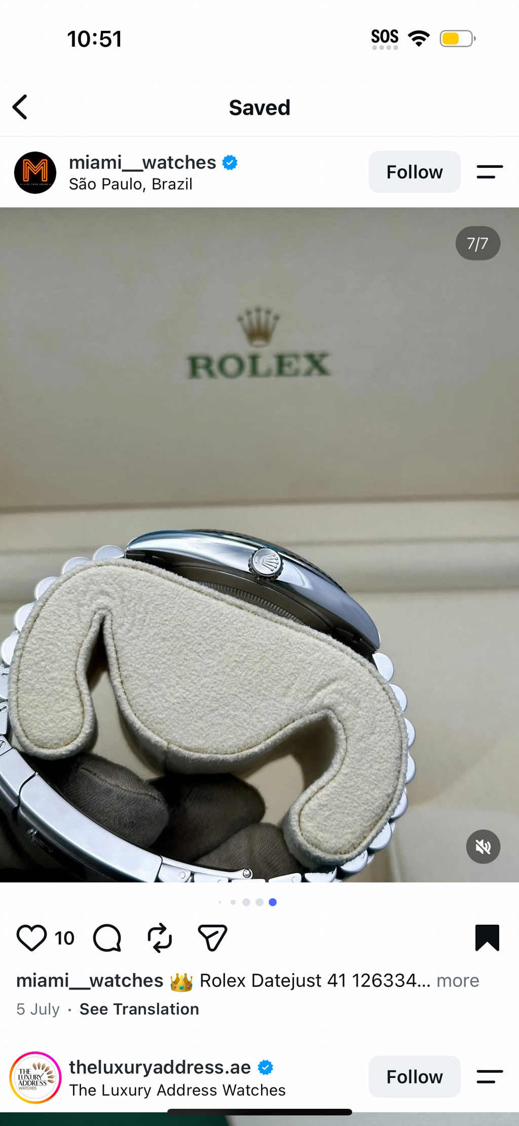 Rolex Datejust 41 126334 (2026) – White Rolesor, Silver Dial, Fluted Bezel, Jubilee