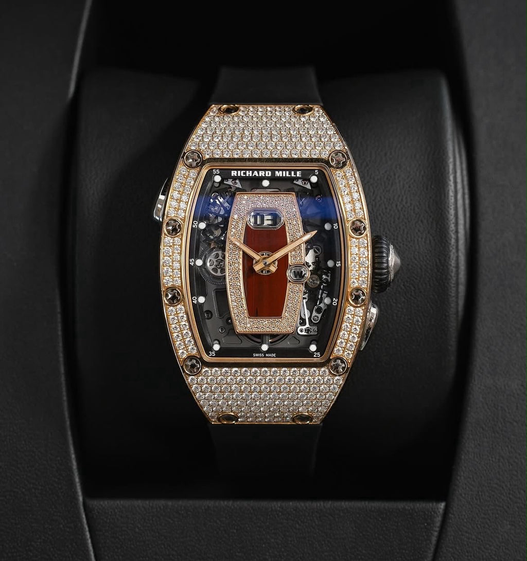 Richard Mille RM 037 "Red Lip" – 18ct Rose Gold, Diamond-Set, Red Jasper Dial
