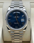 Rolex Day-Date 40 228239 (2026) – 18ct White Gold, Blue Dial, President Bracelet