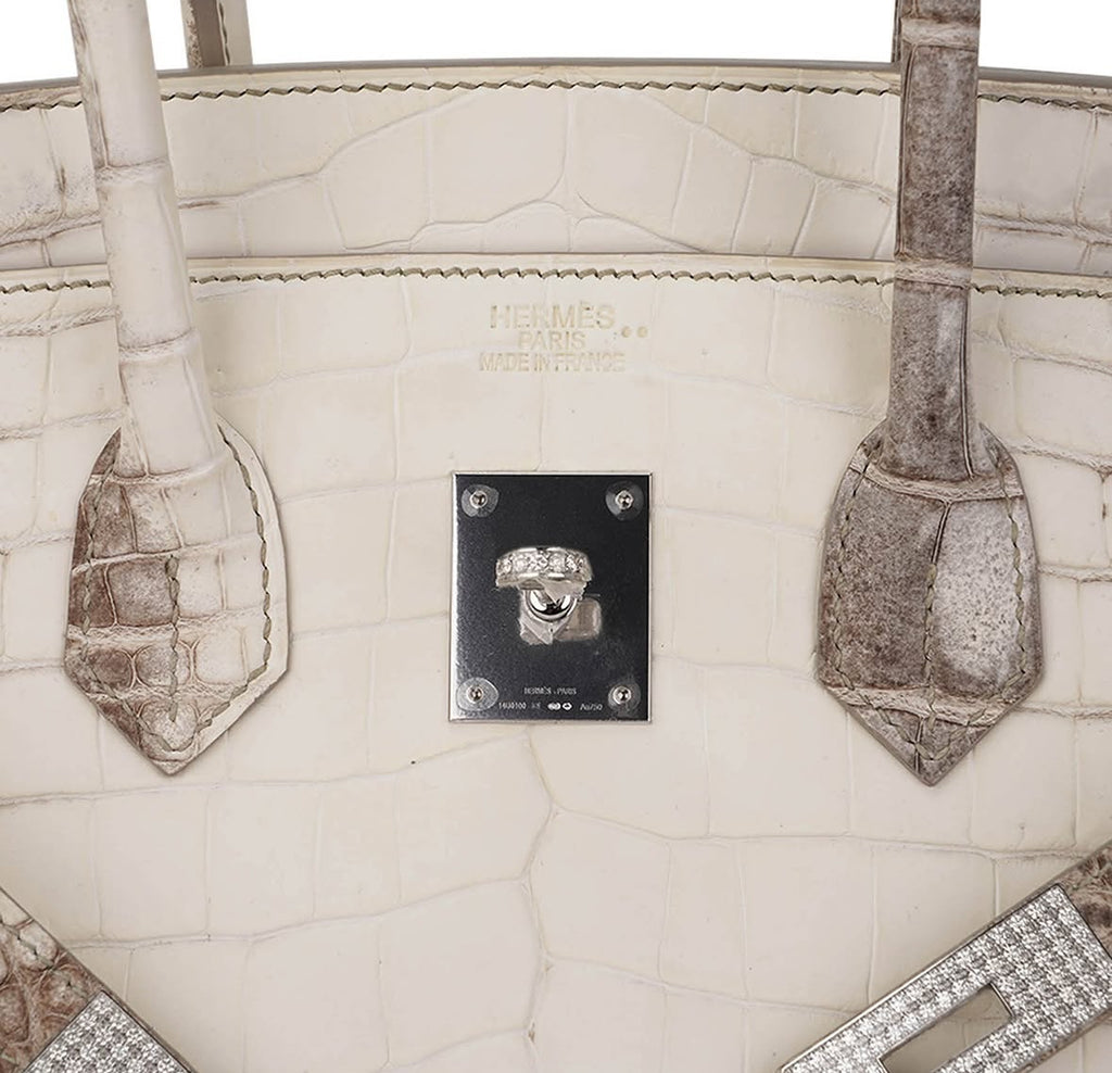 Hermès Birkin 35 Diamond Blanc Himalaya Matte Crocodile Limited Edition