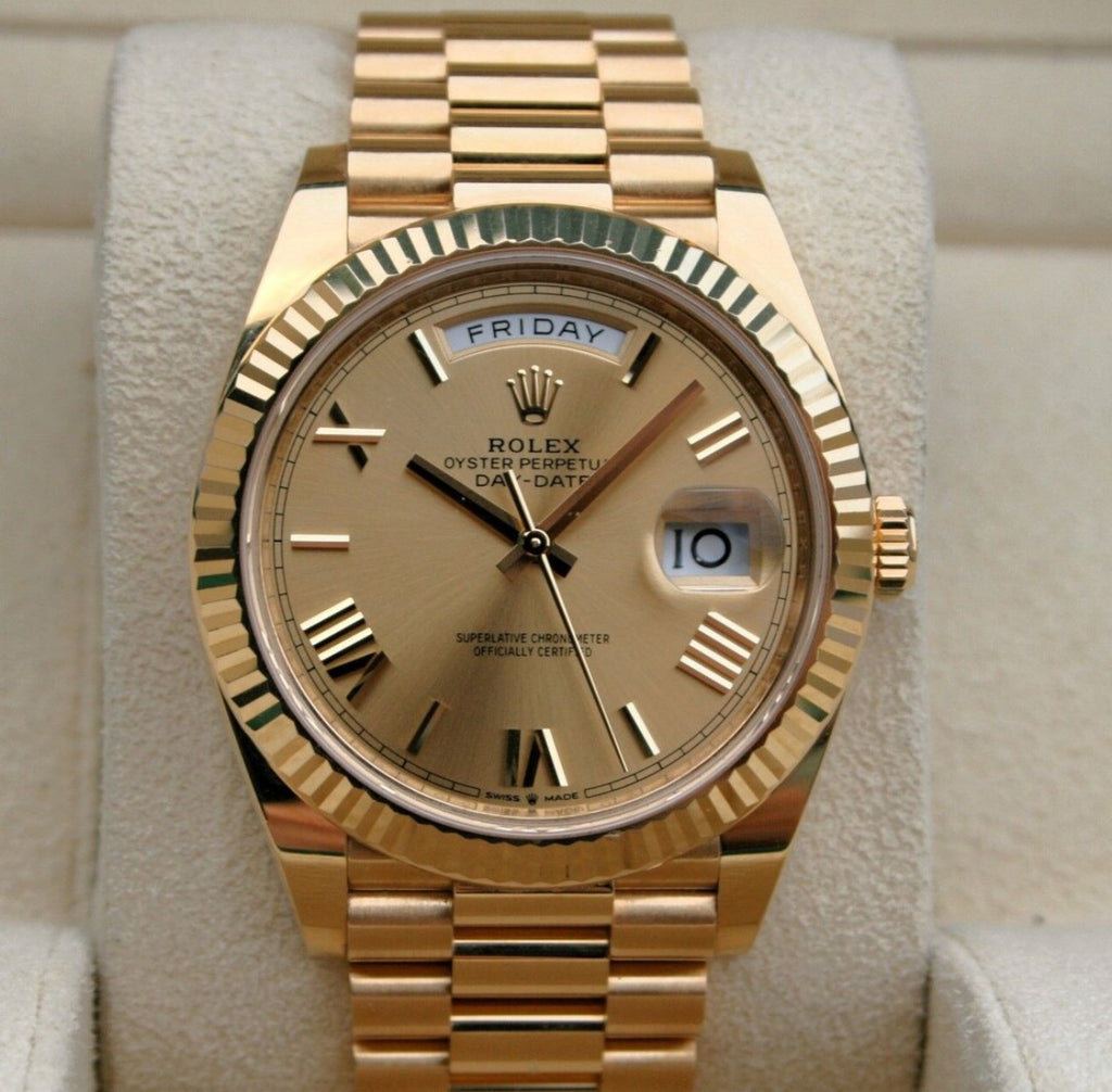 Rolex Day-Date 36 128238 – 18ct Yellow Gold, Champagne Dial, President Bracelet 2026
