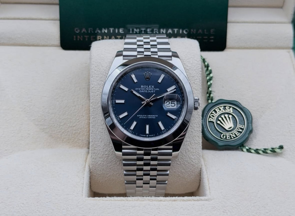 Rolex Datejust 41 126300 (2026) – Oystersteel, Blue Dial, Smooth Bezel, Jubilee Bracelet