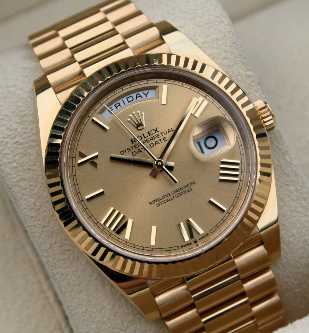 Rolex Day-Date 36 128238 – 18ct Yellow Gold, Champagne Dial, President Bracelet 2026