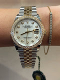 Rolex Datejust 36 126283RBR (Unisex, 2026) – Yellow Rolesor, Diamond Bezel, Mother-of-Pearl Diamond Dial, Jubilee