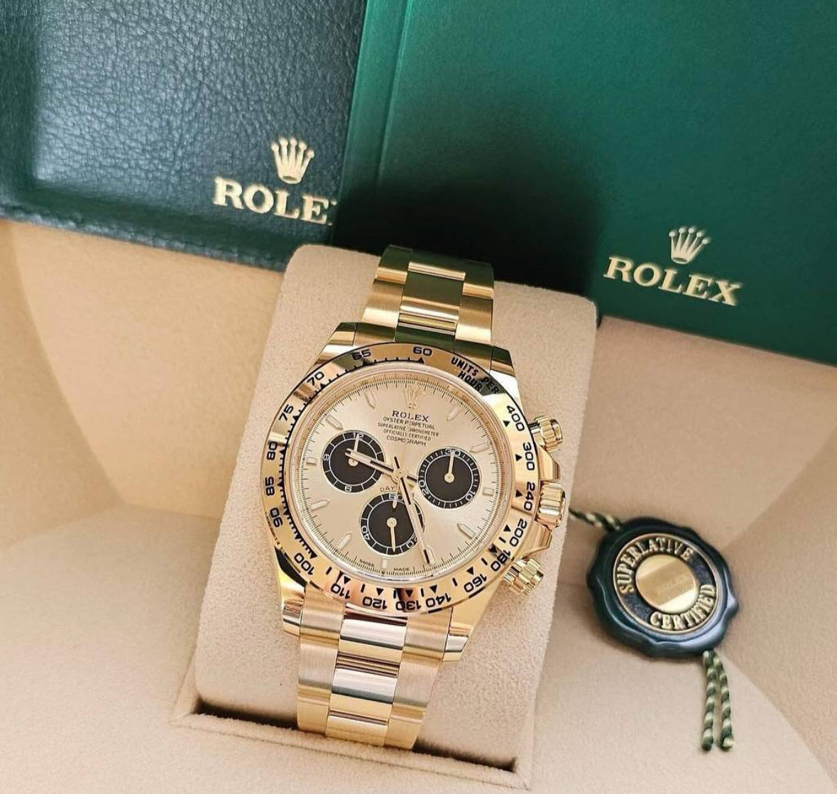 Rolex Daytona 126508 (2026) – 18ct Yellow Gold, Champagne Dial, Oyster Bracelet