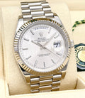 Rolex Day-Date 40 228239 (2026) – 18ct White Gold, Silver/White Dial, President Bracelet
