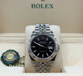 Rolex Datejust 41 126334 (2026) – White Rolesor, Black Dial, Fluted Bezel, Jubilee