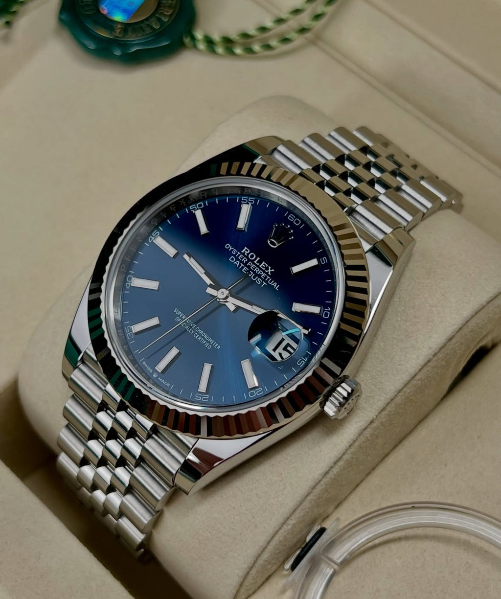 Rolex Datejust 41 126334 – Blue Dial, Fluted Bezel, Jubilee, Box &amp; Papers