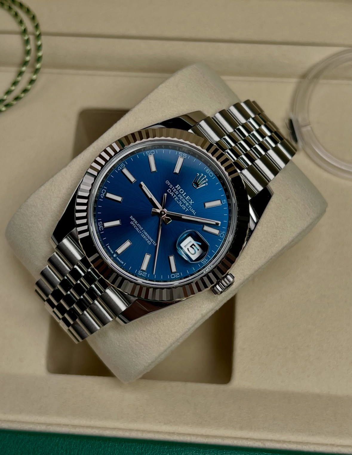 Rolex Datejust 41 126334 – Blue Dial, Fluted Bezel, Jubilee, Box &amp; Papers