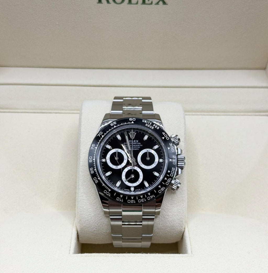 Rolex Daytona 126500LN (2026) – Oystersteel, Black Dial, Black Cerachrom Bezel "Reverse Panda"
