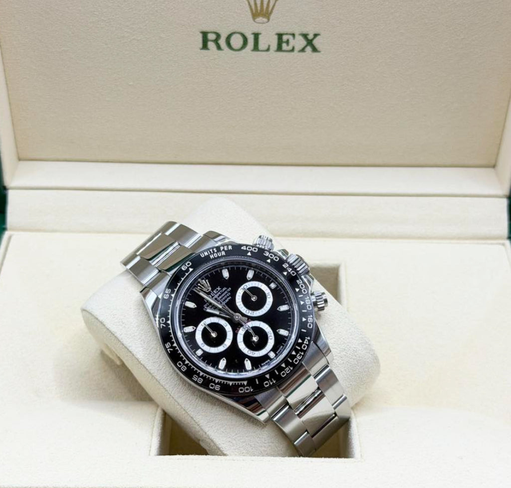 Rolex Daytona 126500LN (2026) – Oystersteel, Black Dial, Black Cerachrom Bezel "Reverse Panda"