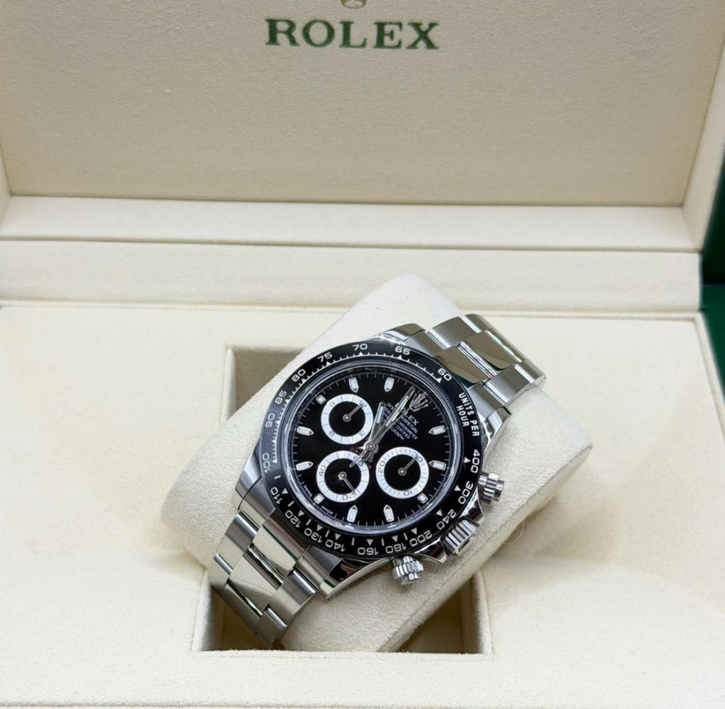 Rolex Daytona 126500LN (2026) – Oystersteel, Black Dial, Black Cerachrom Bezel "Reverse Panda"