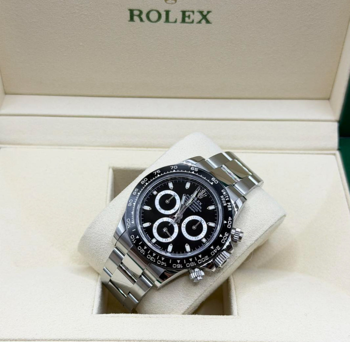 Rolex Daytona 126500LN (2026) – Oystersteel, Black Dial, Black Cerachrom Bezel "Reverse Panda"