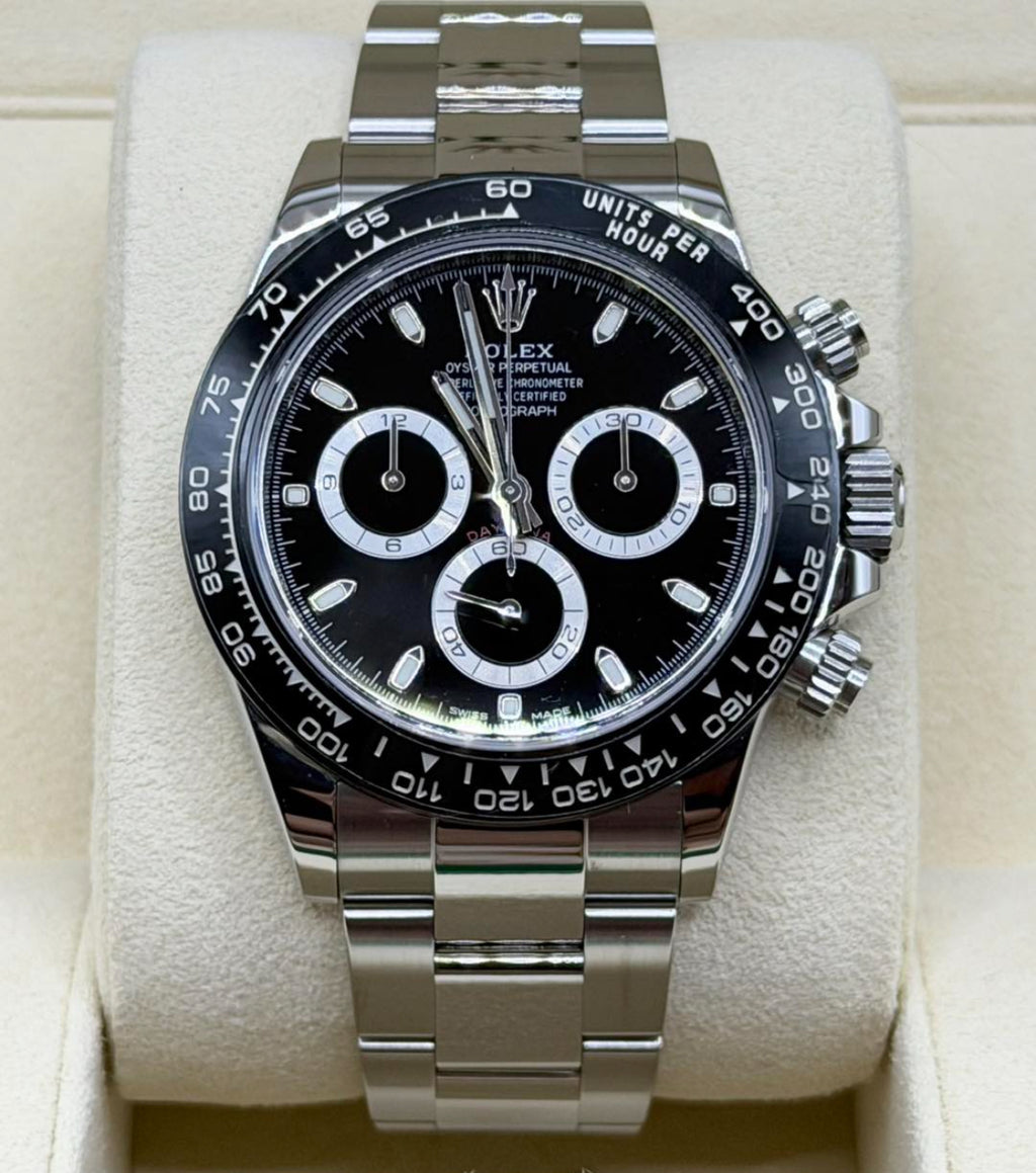 Rolex Daytona 126500LN (2026) – Oystersteel, Black Dial, Black Cerachrom Bezel "Reverse Panda"