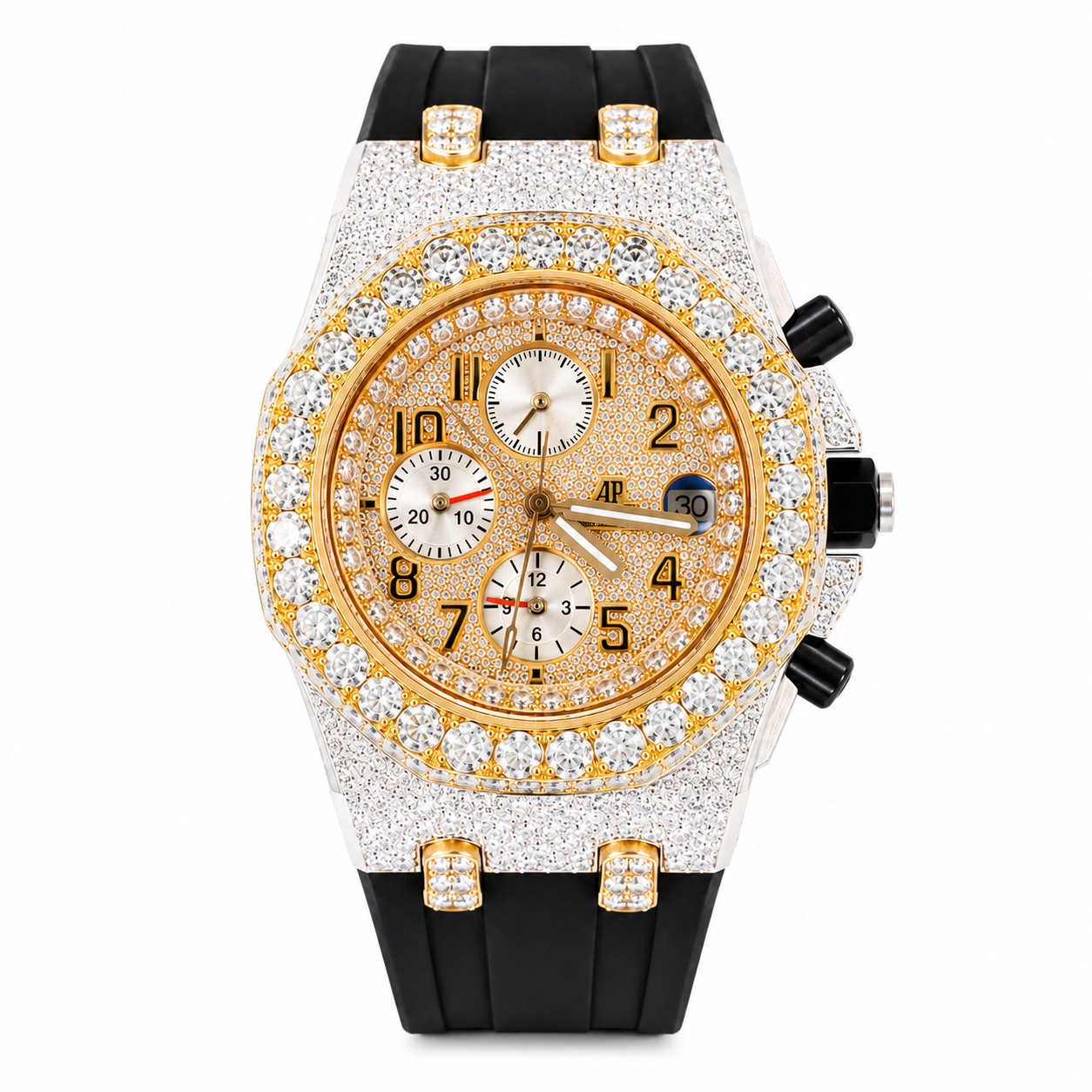 Audemars Piguet Royal Oak Offshore Chronograph 26470 – Fully Iced Out, Two-Tone, Diamond Set